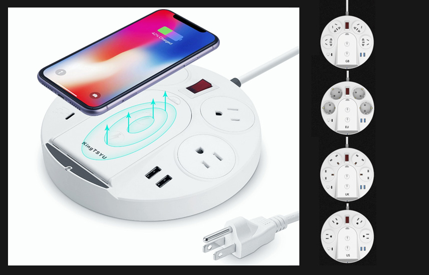 Multi-Functional Wireless Charger Power Strip