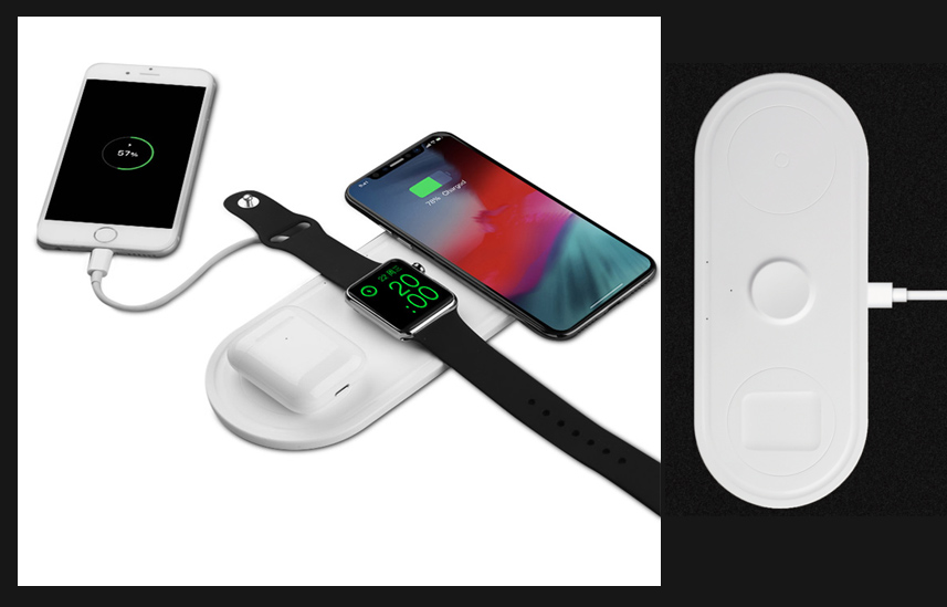 10W 3 In 1 Wireless Charging Station